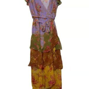 Sundance Elvie Garden Dress - Maxi Flowy Boho Ruffle Romantic Flattering! NWT